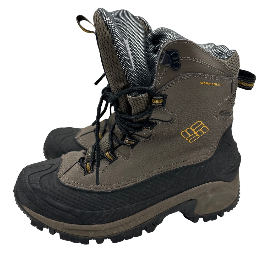 Columbia Bugaboot Plus III Mens 8.5 Brown Waterproof 200g Omni-Heat YM5383-245